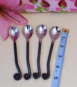 Gourmet Settings TREBLE CLEF Demitasse Spoons ~Handcrafted 18/10 Stainless 4 Pc - Picture 1 of 3