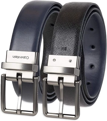 Cinturón reversible para hombre Calvin Klein azul marino/negro X-grande (42-44) Foto 1 de 2
