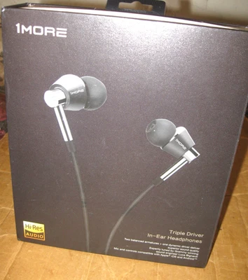 1Más Auriculares Intrauditivos Triple Driver Hi-Res AUDIO, Modelo 1MEJE0002 - NUEVOS Foto 1 de 4