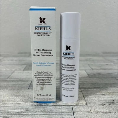 Suero retexturizante concentrado Kiehl's Hydro Plumping 1,7 oz, hidratante profundo Foto 1 de 3