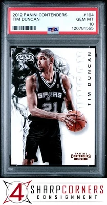 2012 PANINI CONTENDERS #104 TIM DUNCAN SPURS HOF PSA 10 - Image 1 of 3