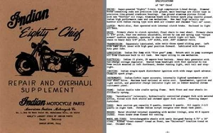 Indian 1976 - Indian Eighty Chief - Suplemento de reparación y revisión - Imagen 1 de 1