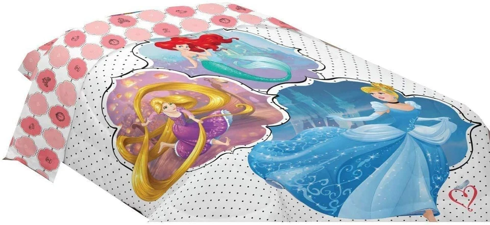 Disney Princess Comforter Twin Full Size Mermaid Ariel Tangled Cinderella - Image 1 of 1