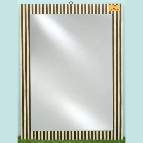 Wooden Bone Inlay Mirror Framed Cover