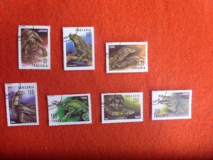 1993 REPTILES SET OF 7 TANZANIA STAMPS FINE USED - Picture 1 of 1