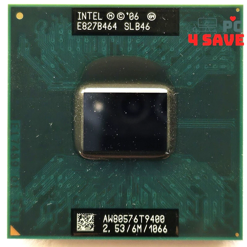Intel Core 2 Duo Mobile T9400 2.53GHz 6MB P Laptop CPU Processor SLB46 SLGE5 35W - Image 1 of 1