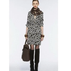 Diane Von Furstenberg Golda Dress Silk Women Belted Short Long Sleeve Pockets 4 - Picture 1 of 11