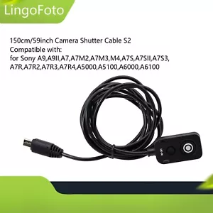 150cm/59inch Camera Shutter Cable S2 for Sony A9,A9II,A7,A7M2,A7M3,M4,A7S,A7SII - Picture 1 of 9