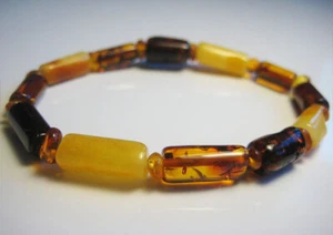 Elegant Natural Baltic Amber Bracelet Gemstone !!!  - Picture 1 of 2