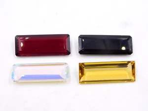 Lab Created Multi Stone Baguette Cut Loose Gemstone 17x45 MM For Pendant P-3359 - Picture 1 of 13