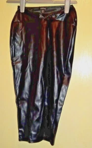 New Black Leather Look Knotted Front Midaxi Skirt Size 6 From Boohoo - Picture 1 of 5