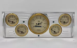 1941 1942 1943 1944 1945 1946 Chevy Truck 5 Gauge Dash Cluster Gold - Picture 1 of 8