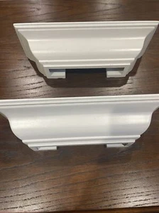 2 Wall Shelf 12" Decorative White 1239 - Picture 1 of 11