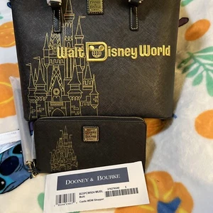 Disney Dooney Cinderella Schloss Magic Kingdom Shopper Tasche und Geldbörse Neu mit Etikett - Bild 1 von 14