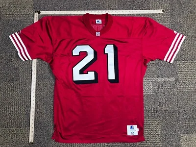 Vintage Authentic Starter Deion Sanders Prime Red San Francisco 49ers Jersey 52 - Изображение 1 из 4