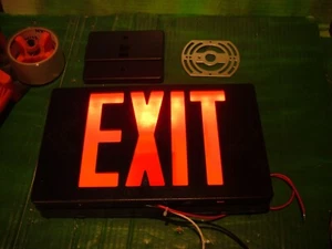 new exit sign red letter LED Exit Sign 120 new in the box - Picture 1 of 10