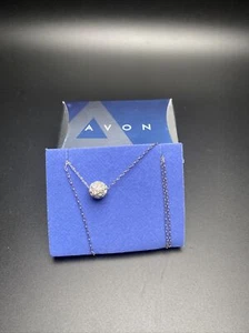 Silber Avon Halskette - Schimmernde Strasskette - Neu im Karton - Wunderschön! - Bild 1 von 6