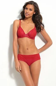 NUEVO SIN ETIQUETAS Bragas bikini Wacoal Rojo Carmesí Con Cordones 5S Estilo 845143 - Imagen 1 de 1