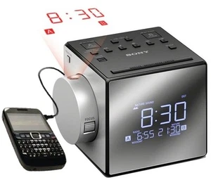 SONY ICF-C1PJ DIGITAL "PROJECTOR" AM-FM CLOCK-RADIO w/ NATURE SOUNDS & MANUAL - Picture 1 of 6