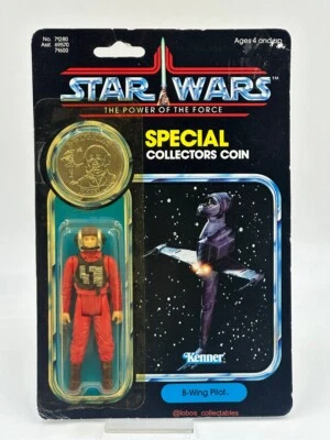 STAR WARS THE POWER OF THE FORCE B-WING PILOT 92 BACK 1984 KENNER — 第 1/4 张图片