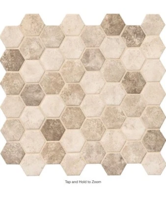 MSI Sandhills Hexagon Glossy Glass Mesh-Mounted Mosaic Tile 14.7 sqft box - Image 1 of 4