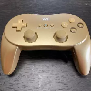 Club Nintendo Limited Wii Classic Controller PRO Gold Game Benefit Golden Item - Picture 1 of 12