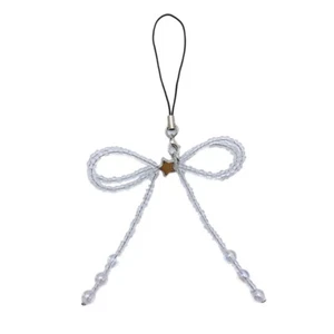 Bowknot Phone Charm Phone Pendant Accessories Glaze Beads Star Phone Chain Bag - Zdjęcie 1 z 8
