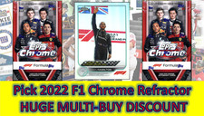 2022 Topps Chrome Formula 1 F1 REFRACTOR- Pick your card
