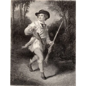 MORGAN'S RIFLEMAN SOUTH Original Antique Victorian Engraving Print John C McRae - Picture 1 of 3