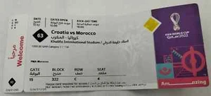 #ENTRADA Nombres Copa Mundial FIFA Qatar 2022 Croacia vs Marruecos C4 Partido 63 Bono - Imagen 1 de 1