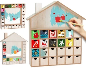 BRUBAKER Wooden Advent Calendar DIY - Paint and Craft the Wood Fill by Yourself - Picture 1 of 25