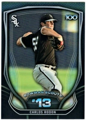 CARLOS RODON - 2015 BOWMAN CHROME SCOUTS' TOP 100 PROSPECTS REFRACTOR RC - Image 1 of 2