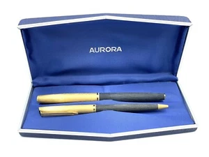 Aurora 98 fountain pen #ballpen Combo satin - brushed metal vintage #NEW NJ - Picture 1 of 4