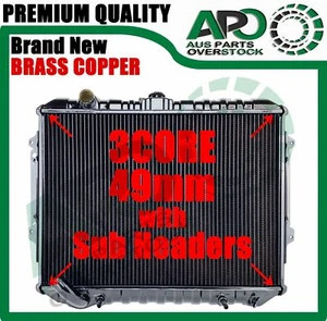 Copper Brass 3 Row Radiator For Mitsubishi TRITON 3.0L ME MF MG MH MJ 10/86-9/96 - Picture 1 of 11