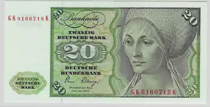 GERMANY/DEUTSCHLAND 20 D-MARK 1980 R.287/P32d UNC. - Bild 1 von 2