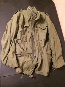 Vintage Early M-65 OG-107 US Military Field Jacket Coat Cold Weather Mens Medium - Picture 1 of 9