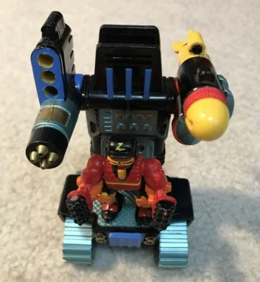 Zbots MicroMachines Blastrax Assault Weapon Klubb Robot Figure Set 1993 Vintage - Image 1 of 4