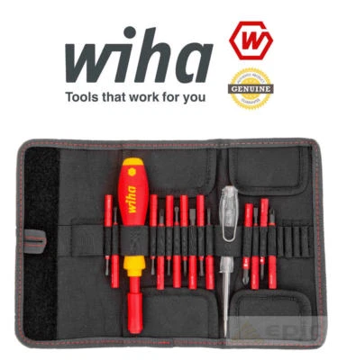 WIHA 16 Piece VDE SlimVario Pozi/Phillips/Slot/Modulo/Torx Screwdriver Set,36068