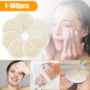 Exfoliating Natural Loofah Pads Luffa Body Facial Sponge Scrubber Brush LOT - Picture 1 of 11