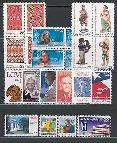US 1986 Commemorative Year Set with 22 MNH Stamps - Image 1 of 1