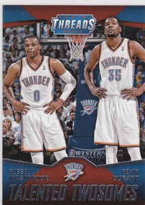RUSSELL WESTBROOK & KEVIN DURANT Dual Insert Card OKC THUNDER Basketball TWOSOME - Bild 1 von 2