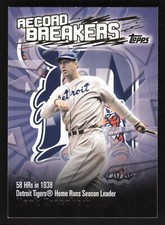 2003 Topps Record Breakers Series 1  Hank Greenberg #RB-HG Detroit Tigers