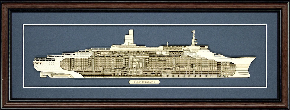 Modelo de madera recortada de la reina Isabel 2 - Hecho en EE. UU. Foto 1 de 1