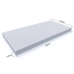 MSS Schaumstoffplatte Schaumstoffpolster Topper Matratze Matte 140 x 200 x2-20cm - Bild 1 von 6