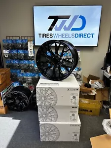 19" 20" MRR GF5 Gloss Black wheels for C8 Corvette Z51 Stingray rims Concave - Picture 1 of 4