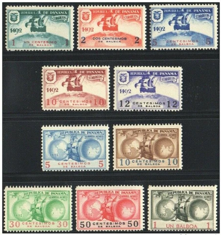PANAMA Unissued Colon Columbus Set ** MNH 1935 Cover
