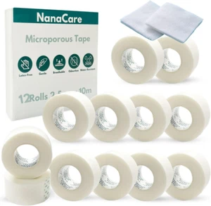 Paper Surgical Tape 1 X 11Yd +10Pc Gauze Pads 12 Rolls - Picture 1 of 11
