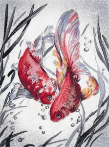 Golden Fishes PK-018 Oven Counted Cross Stitch Kit - Picture 1 of 1