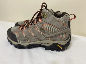 Merrell J06058W Moab 2 Waterproof Bungee Cord Mid Hiking Boots Women’s Sz 7 W - Picture 1 of 10