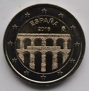 SPAIN - 2 € Euro commemorative coin 2016 - Aqueduct of Segovia UNCIRCULATED - Picture 1 of 1